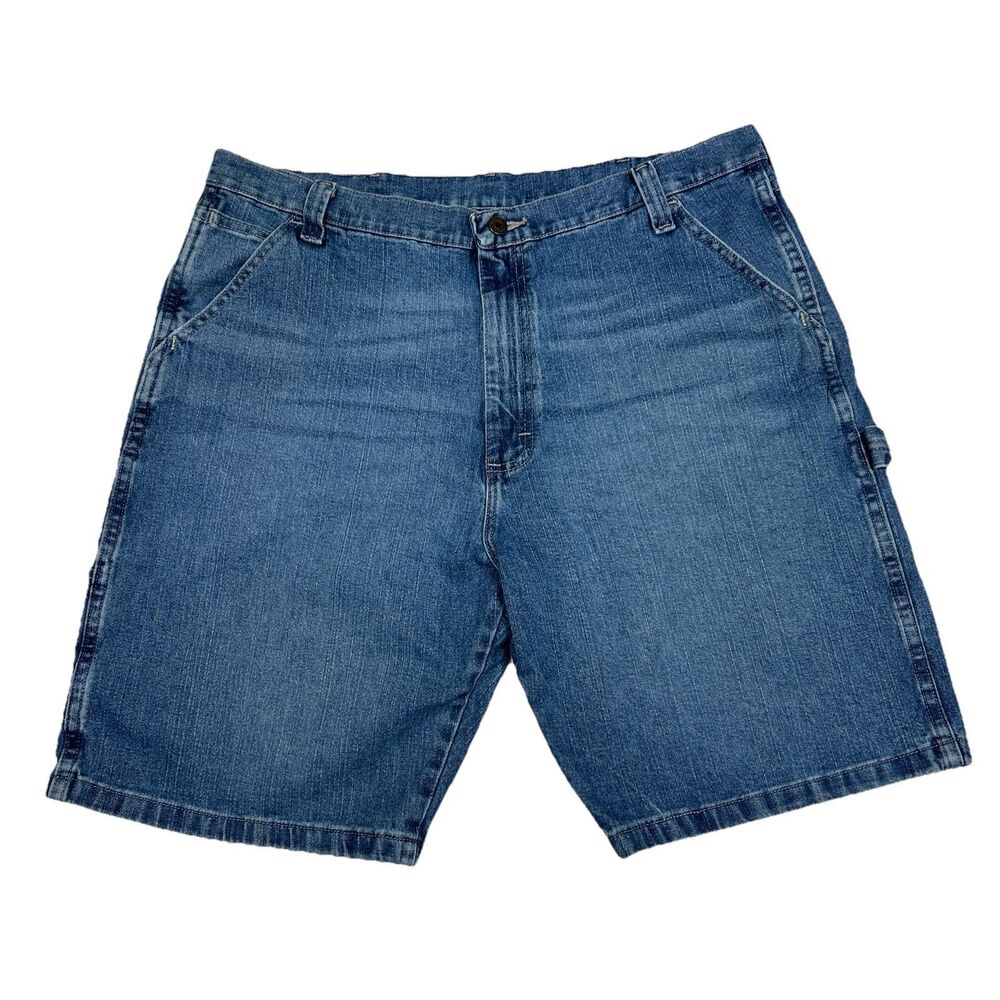 Wrangler Shorts Men 38 Carpenter Blue Denim Painter Utility Casual Mexico Jorts